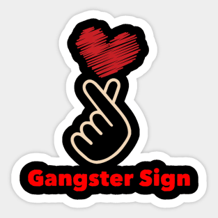 gang signs of the love Sticker